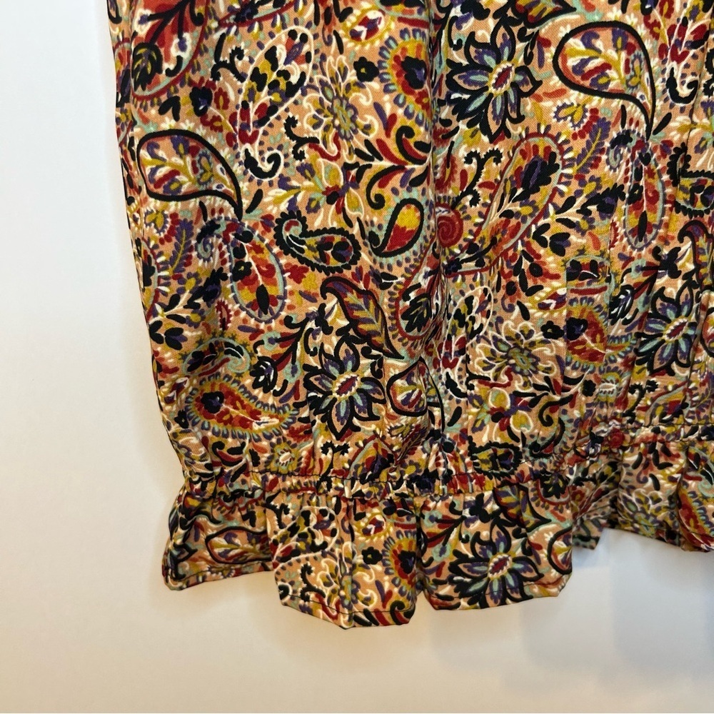 Evereve Women’s Olivia Paisley V Neck Tank Sleeveless Top, Size Small - Picture 6 of 10